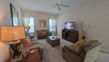 Spacious rental Highlands Reserve Villa in Orlando complete with stunning Cosy family room with large LCD cable TV, DVD and PlayStation