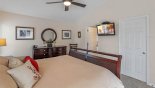 Orlando Villa for rent direct from owner, check out the Master bedroom with wall mounted LCD cable TV