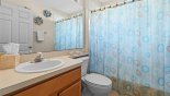 Villa rentals in Orlando, check out the Family bathroom #2 with bath & shower over, single vanity & WC