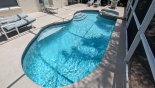 Pool deck with 5 sun loungers for your sunbathing comfort from Belmonte + 4 Villa for rent in Orlando