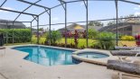 Private Pool and Spa with Lush Tropical Foliage with this Orlando Villa for rent direct from owner