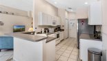 Villa rentals in Orlando, check out the Kitchen viewed towards family room