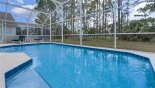 View of south-west facing pool with golf course views - www.iwantavilla.com is the best in Orlando vacation Villa rentals