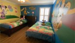 Orlando Villa for rent direct from owner, check out the Bedroom #7 with Mickey & Minnie theming - twin & fullsize bed