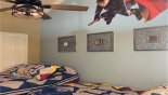 Bedrooom #4 with Harry Potter theming - twin & fullsize beds with this Orlando Villa for rent direct from owner