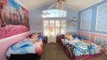 Spacious rental Rolling Hills Estates Villa in Orlando complete with stunning Bedroom #3 with Princess theming - twin bed & fullsize carriage bed