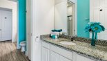 Jack & Jill bahroom #3 with walk-in double shower, dual sinks and WC from Solterra Resort rental Villa direct from owner