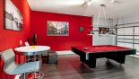 Spacious rental Solterra Resort Villa in Orlando complete with stunning Games room with AC, pool table, air hockey, table foosball, TV & Xbox