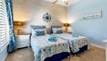 Villa rentals in Orlando, check out the Bedroom #3 with seashore theme and can be set as either a King-size bed or 2 x twin beds