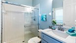 Orlando Villa for rent direct from owner, check out the Pool bathroom #4  with walk-in shower, single vanity & WC - adjacent to Queen bedroom