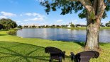 Stunning lake view from BBQ area - www.iwantavilla.com is your first choice of Villa rentals in Orlando direct with owner