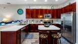 Fully fitted kitchen with everything you could possibly need provided - www.iwantavilla.com is the best in Orlando vacation Villa rentals