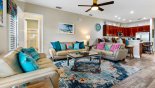 Family room viewed towards kitchen - door in left corner leads to pool bathroom from Formosa Gardens rental Villa direct from owner