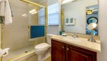 Master #2 ensuite bathroom with walk-in shower, WC & single vanity - www.iwantavilla.com is the best in Orlando vacation Villa rentals