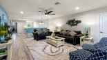 Villa rentals near Disney direct with owner, check out the Entertainment loft viewed towards staircase & master bedroom #2