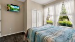 Villa rentals in Orlando, check out the Bedroom #8 with wall mounted Roku enabled LCD Smart TV