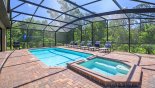 Villa rentals near Disney direct with owner, check out the Southeast facing pool & spa on extended deck enjoying private conservation views