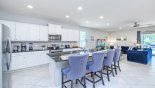 Kitchen breakfast bar with 4 comfortable bar stools from Baymont 2 Villa for rent in Orlando