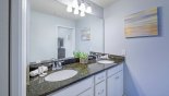 Villa rentals near Disney direct with owner, check out the Master ensuite bathroom #3 with his & hers sinks and separate walk-in shower with WC