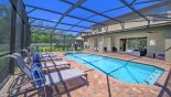 Pool deck with 6 sun loungers - www.iwantavilla.com is the best in Orlando vacation Villa rentals