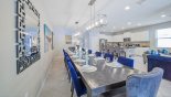 Dining area viewed towards kitchen from Windsor at Westside rental Villa direct from owner