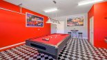 Orlando Villa for rent direct from owner, check out the Retro styled games room with pool table & air hockey