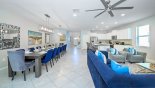 Dining area and family room - www.iwantavilla.com is the best in Orlando vacation Villa rentals