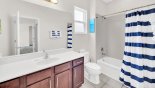 Orlando Villa for rent direct from owner, check out the Ensuite bathroom #3 with bath & shower over, single vanity and WC