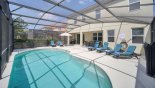 Pool viewed towards covered lanai from Solterra Resort rental Villa direct from owner