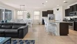 Family room viewed towards kitchen (right) and dining area (left) from St Lucia 2 Villa for rent in Orlando