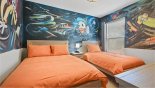 Orlando Villa for rent direct from owner, check out the Bedroom #4 with graffiti Donald Duck theming and a full size & twin bed