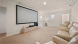 Villa rentals in Orlando, check out the Upstairs home cinema with 100