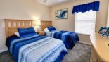 Belmonte + 5 Villa rental near Disney with Bedroom #4 with twin beds