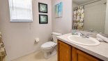 Villa rentals in Orlando, check out the Family bathroom #2 with bath & shower over, single vanity & WC