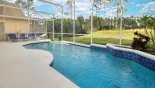 Northeast facing pool with views onto the golf course from Highlands Reserve rental Villa direct from owner