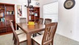 Dining area with dining table & 6 chairs with this Orlando Villa for rent direct from owner