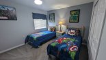 Orlando Villa for rent direct from owner, check out the Bedroom #4 with twin beds and Avengers theming