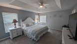 Master bedroom with king sized bed from Canterbury 5 Villa for rent in Orlando