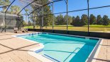 Villa rentals in Orlando, check out the East facing pool with pleasant open views - extended pool deck catches the sun all day